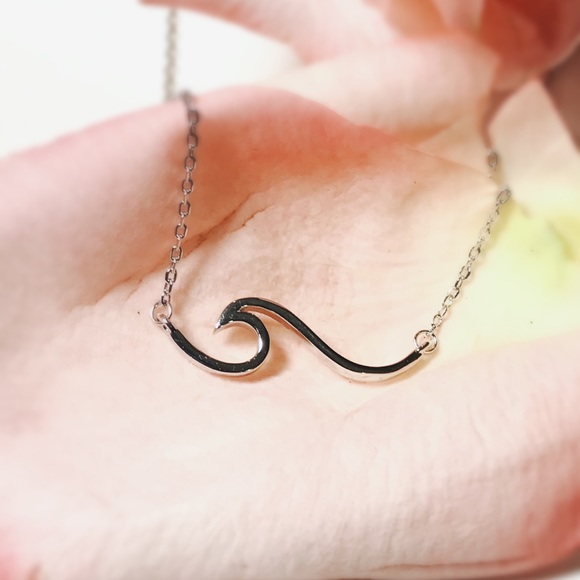 Wave Sterling Silver Necklace - Picture 4 of 7